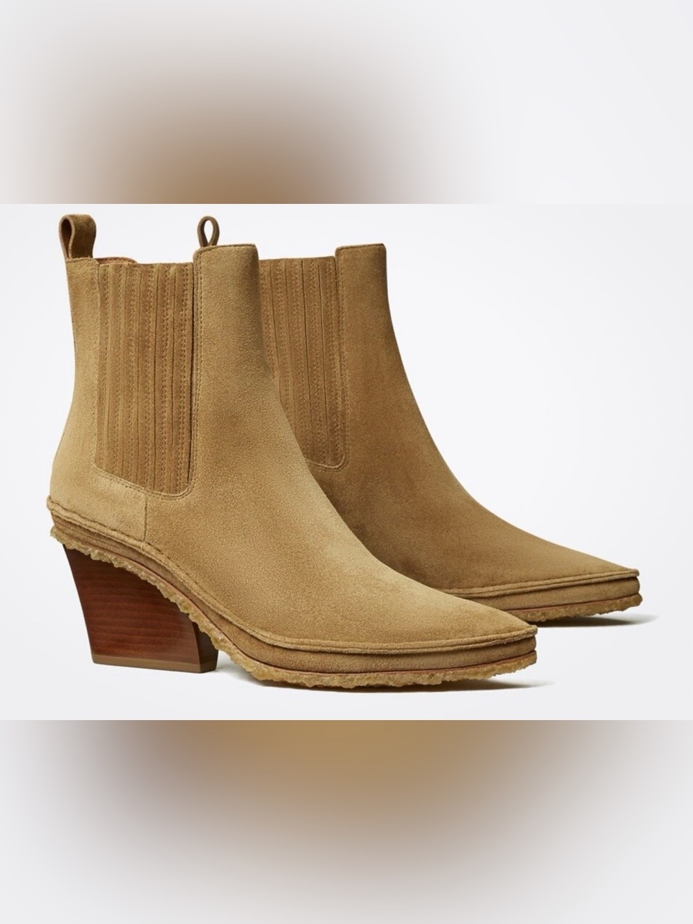 Tory Burch Lila Heeled  Suede Ankle Boot